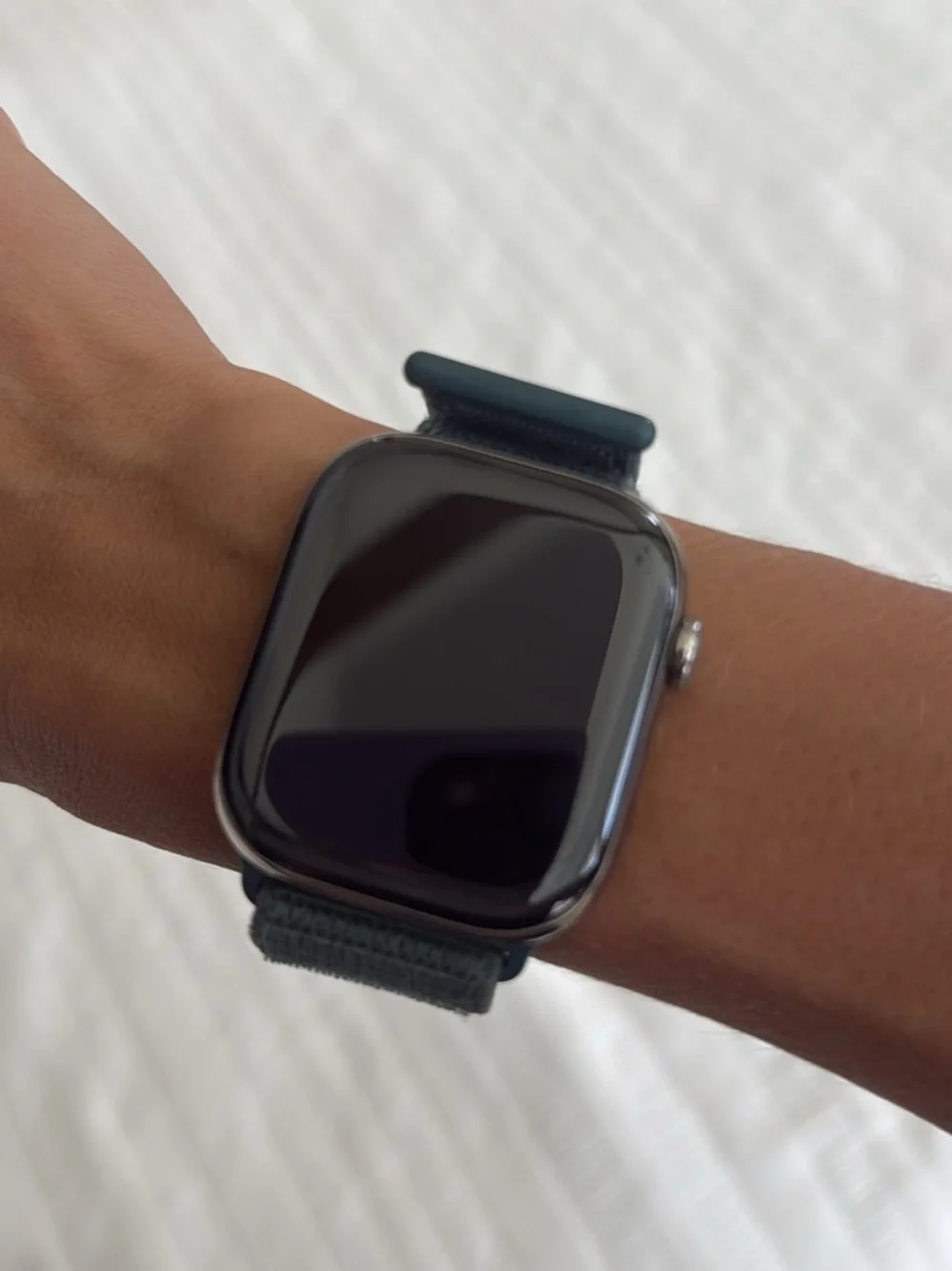 Series 10 titanium Apple Smartwatch with GreenFabric Loop